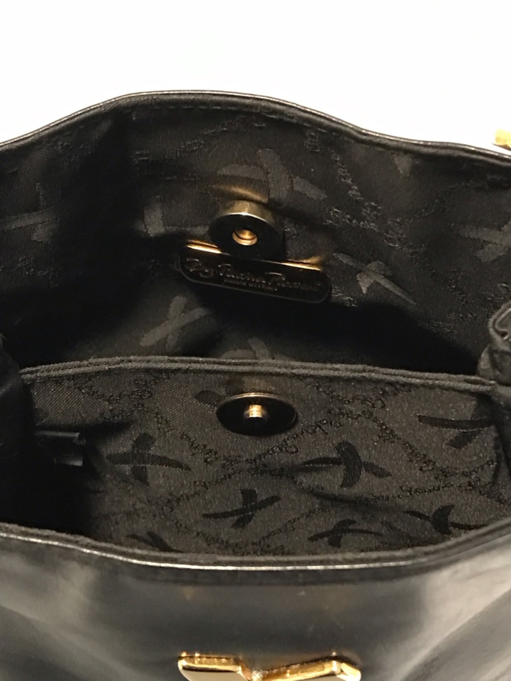 Vintage Paloma Picasso Shoulder bag or purse - black leather- made in Italy - Picture 6 of 10